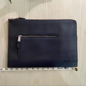 Calvin Klein, faux leather, pouch